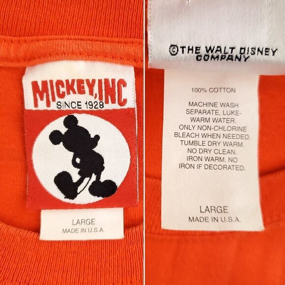 Disney Villains Vintage T-Shirt Jungle Book Shere Khan 90s USA Mickey Inc. Large - Picture 3 of 12